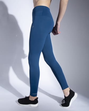 Performance Tights High Waist - Blue-S / Blue Petrol