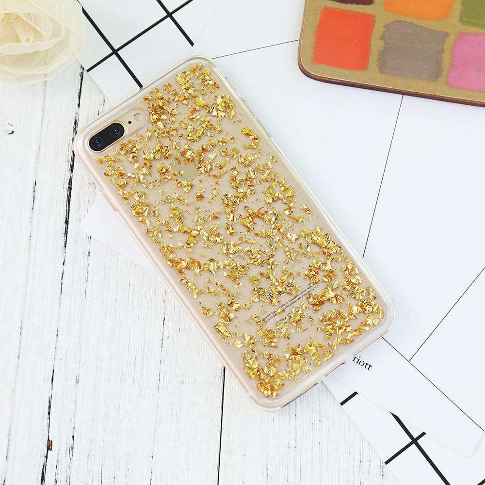 Gold Foil Sequin Transparent Case-iPhone 6/6S
