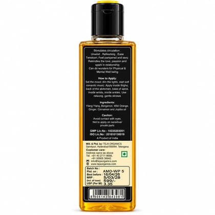 Amazing Joyful Massage Oil 100ml | Stimulates circulation | Unwind | Refreshing | Ease Tension | Feel pampered and sexy | Rekindles the love passion | Spark in relationship | Can do wonders for Physical & Mental Well being