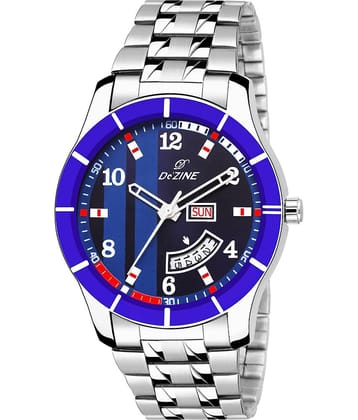 Dezine Silver Stainless Steel Analog Men's Watch