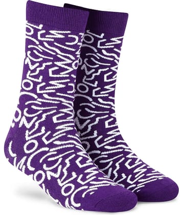 Dynamocks Purple Casual Full Length Socks Pack of 1