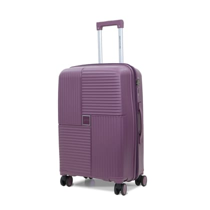 AMERICAN TRAVELLER Touris Explore Luggage Trolley Bags | Polypropylene Durable Hard Shell | TSA Type Lock | 360 degree Disc Spinner Wheels | Expandable Suitcase for Travel (Purple, Small, Expo-S20)