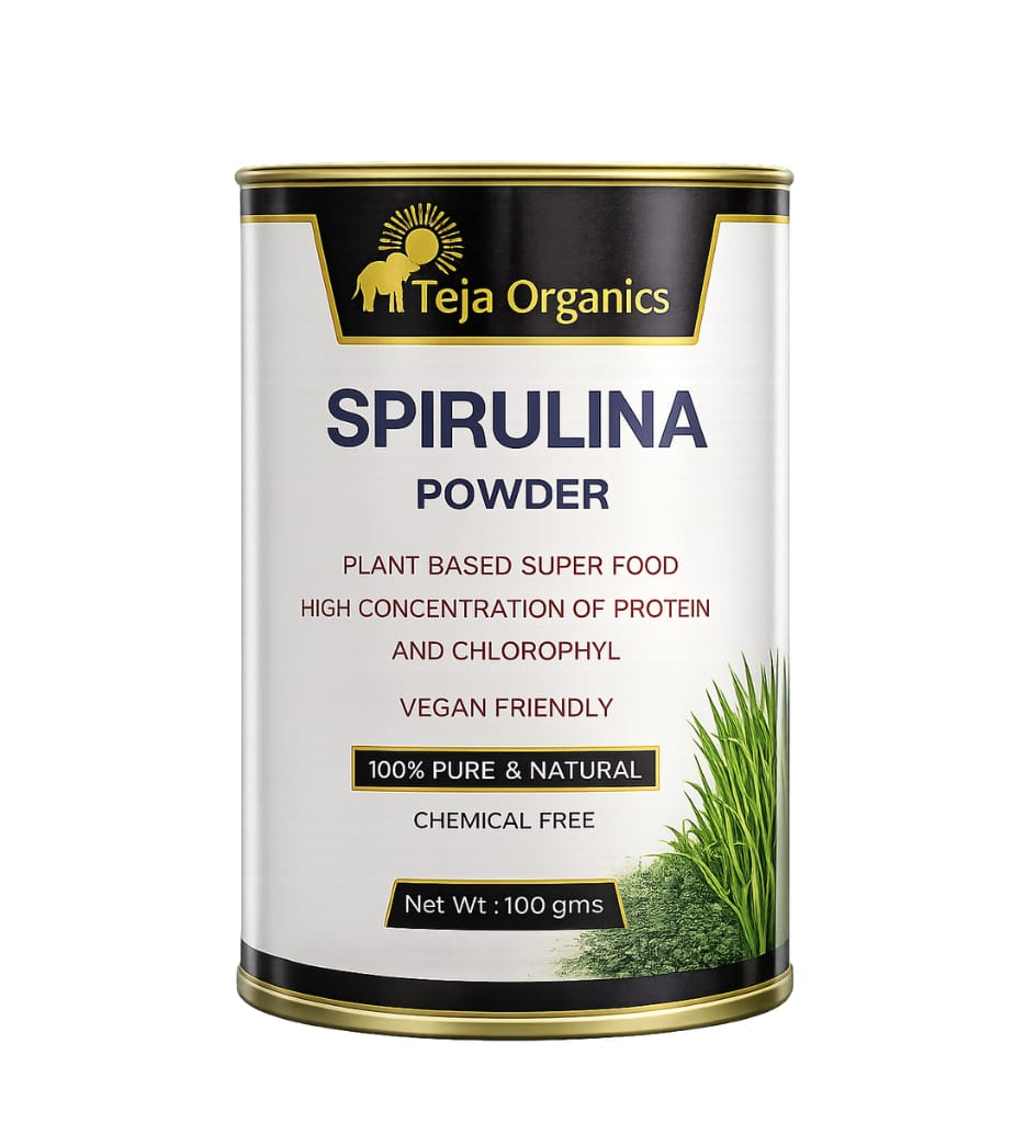 Spirulina Powder | 100% Natural Superfood | High Concentration Of Protien And Chlorophyl | Rich in Plant Protein, Vitamins & Minerals | Supports Daily Nutrition & Wellness