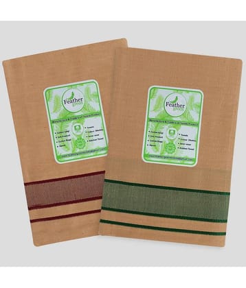 Feather Green - Multicolor Cotton Men's Lungi ( Pack of 2 )