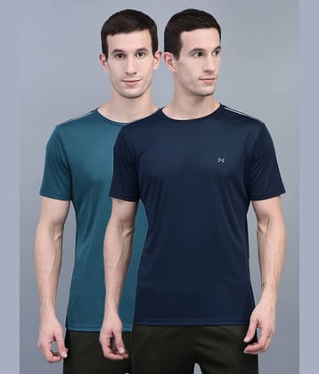 Force NXT Pack of 2 Cotton Blend Regular Fit Men's T-Shirt ( Multicolor )