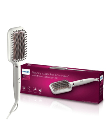 Philips BHH880/50 Advanced Hair Straightening Brush (White)