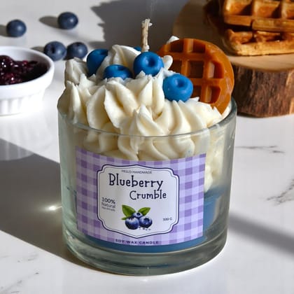 Blueberry Crumble – Dessert-Inspired Soy Wax Candle | 300g