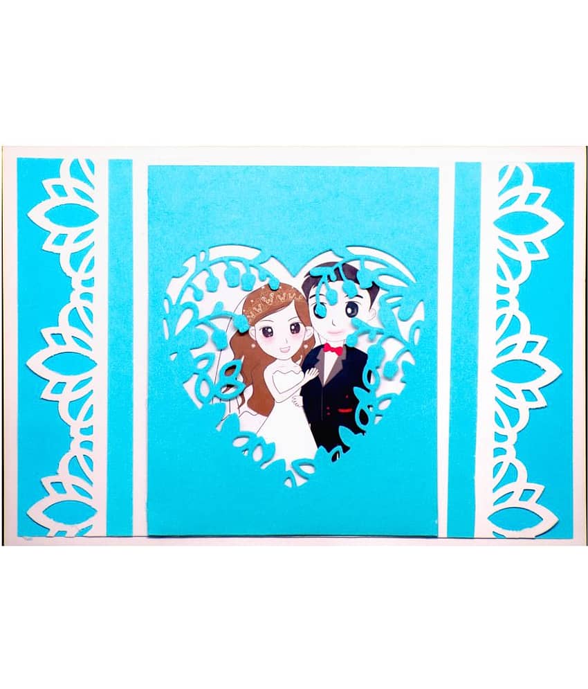 AanyaCentric Handmade Sky Blue Greeting Card for Husband Wife Boyfriend Girlfriend Lover