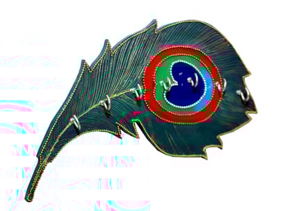 Peacock Feather Key holder