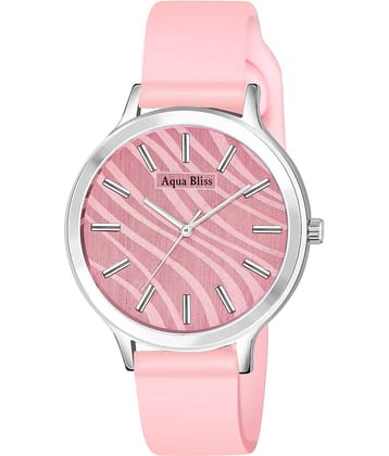 AQUA BLISS - Pink Silicon Analog Womens Watch