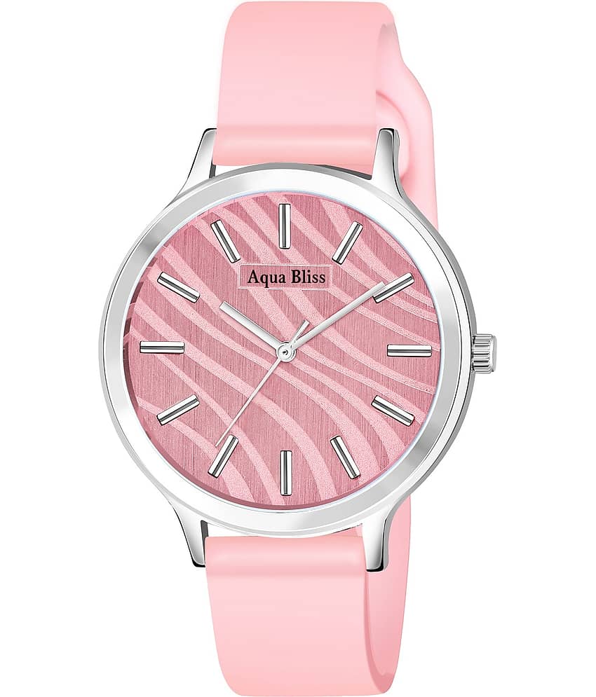 AQUA BLISS - Pink Silicon Analog Womens Watch