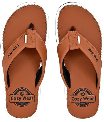 Cozy Wear Tan Men's Thong Flip Flop