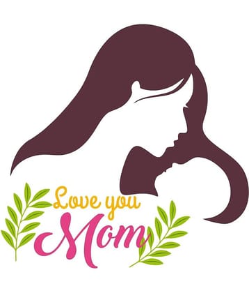 Asmi Collection Love You Mom Mothers Day Wall Sticker ( 61 x 60 cms )