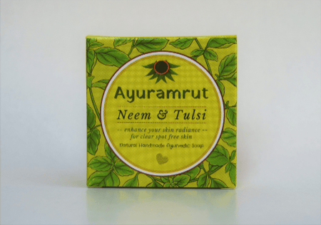 Ayuramrut Neem and Tulsi Natural Handmade Ayurvedic Soap