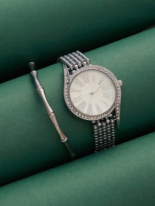 The-Roman-Dotted-Swirl-Round-Watch-With-Bracelet-Combo-Watch Combos