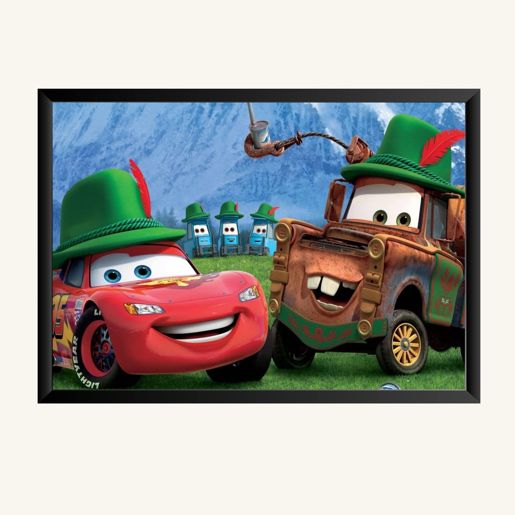 NOKKES Pixar Carla Veloso Cars 2 Photo Frame Poster 8X12inch Photo Mate Paper Wall Decoration For Home Office Wall Photo Frame Poster