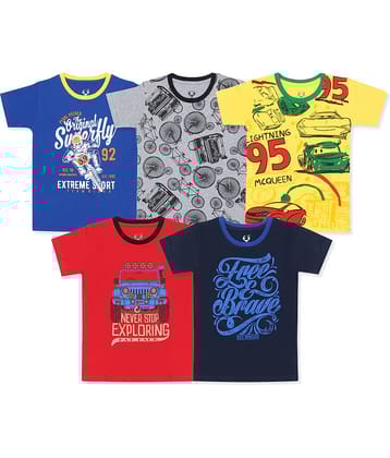 E1K Pack of 1 Boys Cotton T-Shirt ( Multicolor )