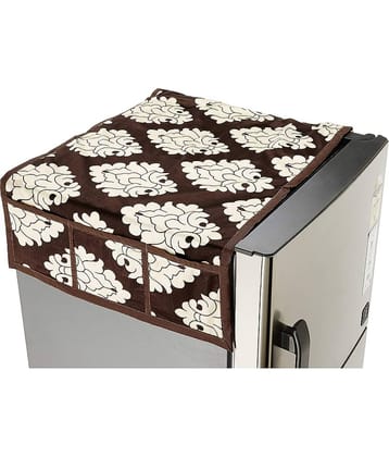 Polyester Fridge Top Cover 55x97 Cm (Pack of 1) - Brown