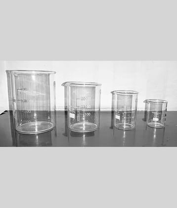 Glass Beakers  50ML-100ML-250ML-500ML  (set of 4pcs)