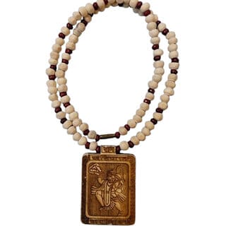 Bageshwar Dham Tulsi Mala Hanuman Ji Wood Locket 100 Original Beads Wood Chain Wood Necklace
