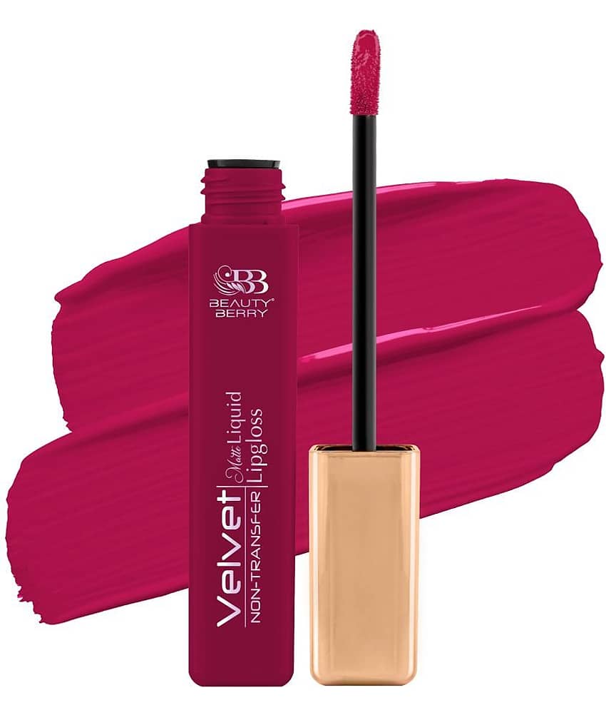Beauty Berry Velvet Non Transfer Liquid Lipstick for Women 5ml, Pop Pink (Shade - 09)