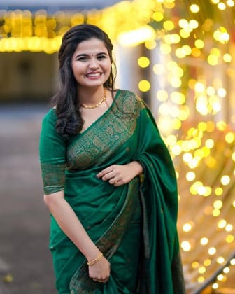 Zari Work Silk Saree With Blouse Piece