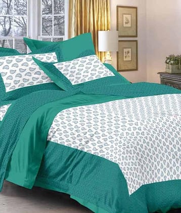 Uniqchoice Cotton Double Bedsheet with 2 Pillow Covers ( 240 cm x 215 cm )