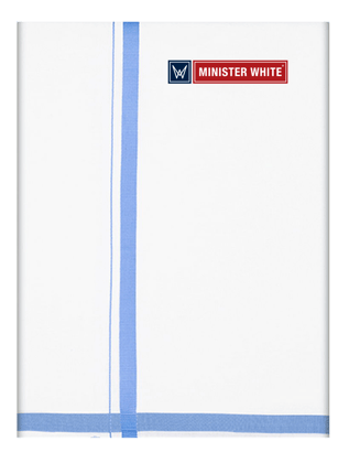 Mens Cotton White Double Layered Dhoti with Big Border - Infinite