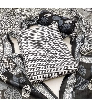 THE FAB FACTORY Unstitched Rayon Printed Dress Material - Grey Melange ( Pack of 1 ) - Grey Melange