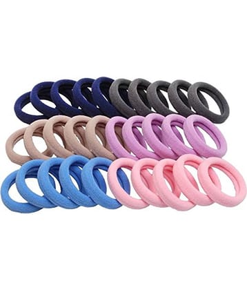 mahek accessories hair rubber band for pony tail | Styler | Pack of 30 | Multicoloured