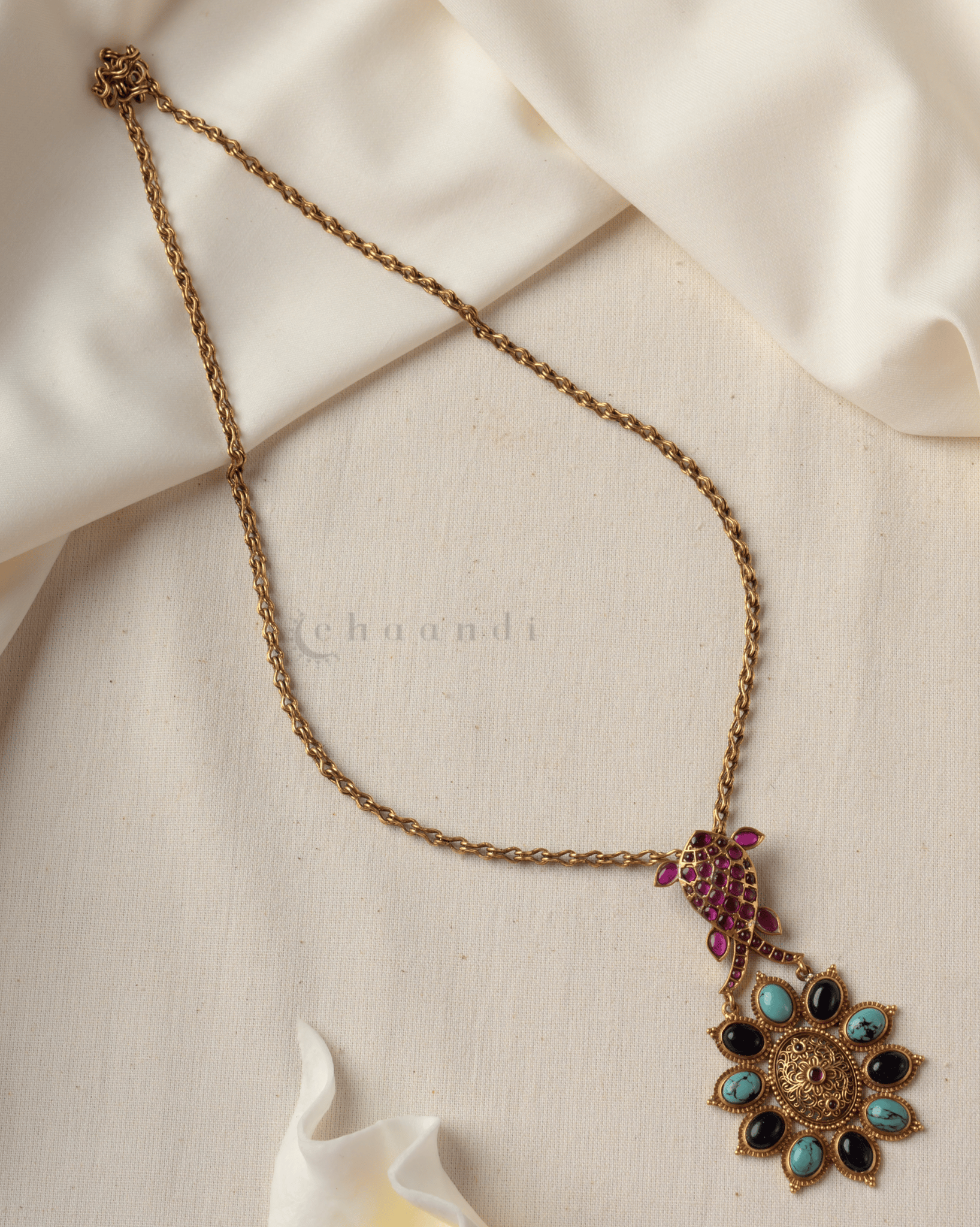 Gold Polish Silver Necklace CHN1578