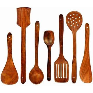 KHUSUBHDECOR wooden spoon use for kitchen for cook food and kitchen decor