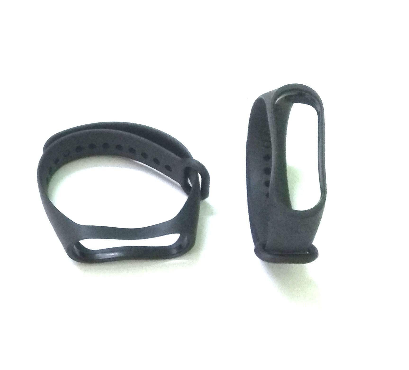 Nawani 2 Pic Black Band Strap for Xiaomi Mi Band 3/ Mi Band 4 (Device not Included)