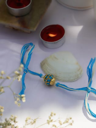 Aakash Turquoise Rakhi-Turquoise