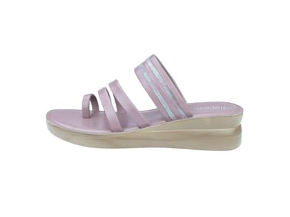 My Debon DL3577 Lilac Ladies Semi Covering  Synthetic Leather Sandal  - UK 5