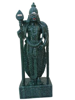 Hand-Carved Kartikeya Idol in Green Aventurine Divine Artisan Creation Hand-Carved Kartikeya Idol in Green Aventurine Divine Artisan Creation