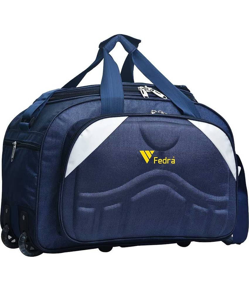 FEDRA - 40 Ltrs Blue Polyester Duffle Bag