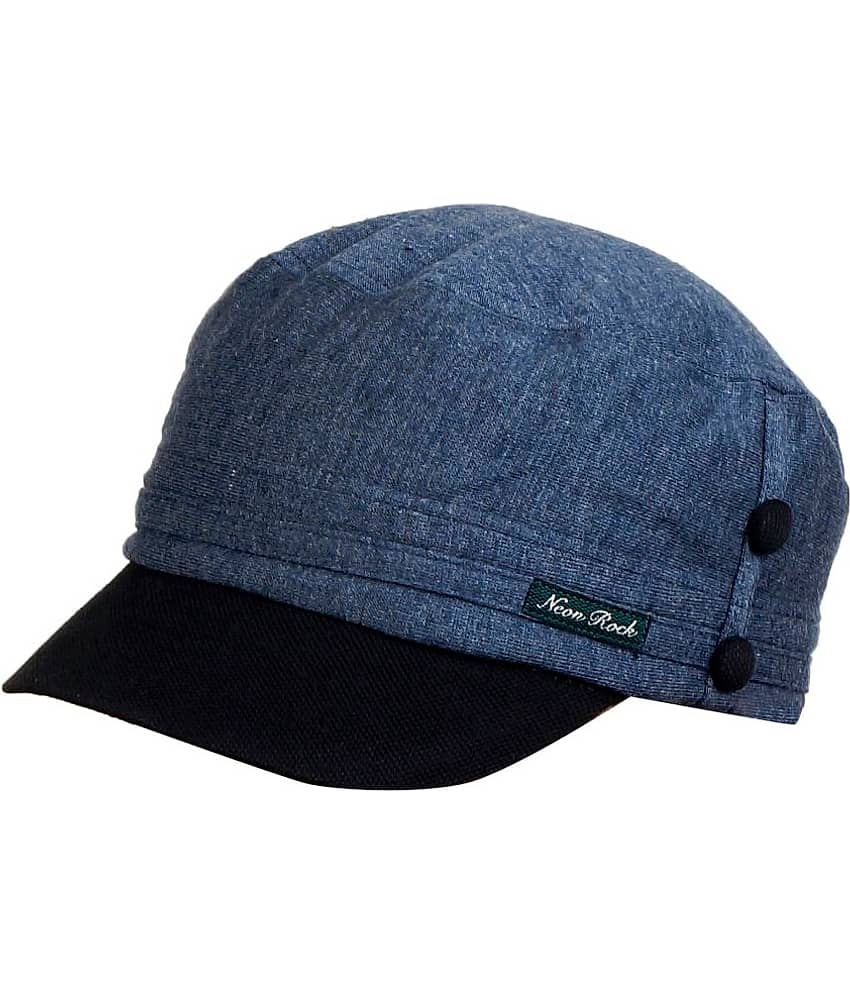 Zacharias - Blue Cotton Men's Cap ( Pack of 1 )