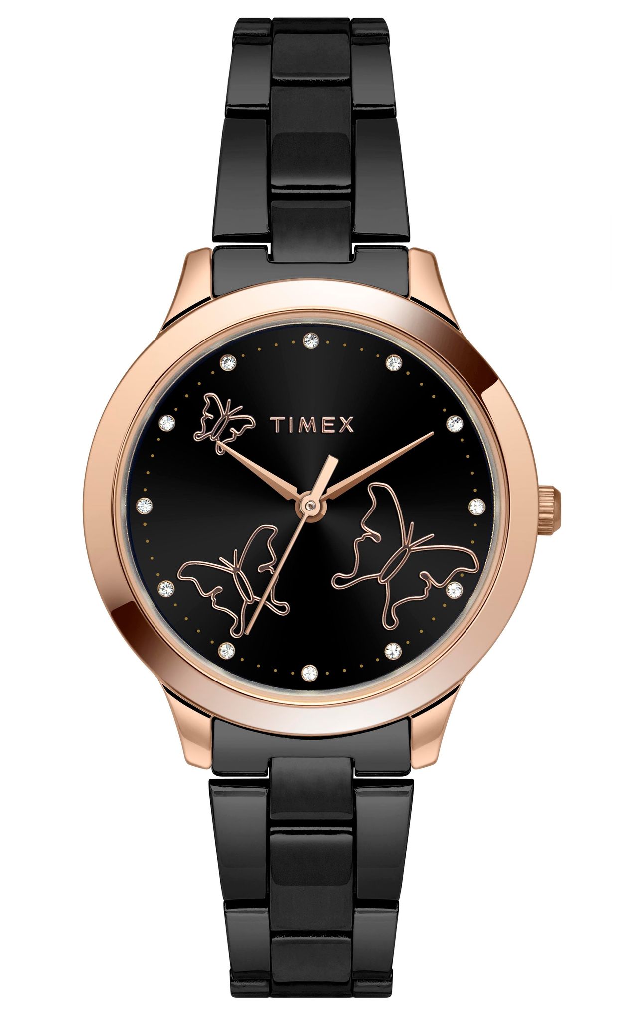 Timex Black Dial Women Analog Watch - TW000T630-Black