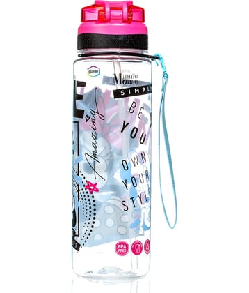 Gluman - Disney Minnie Bottella Spout Multicolor School Water Bottle 1000 mL ( Set of 1 )