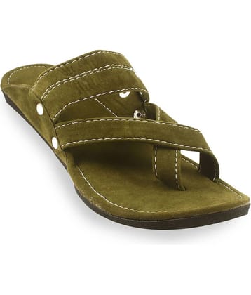 Apratim - Green Men's Kolhapuris