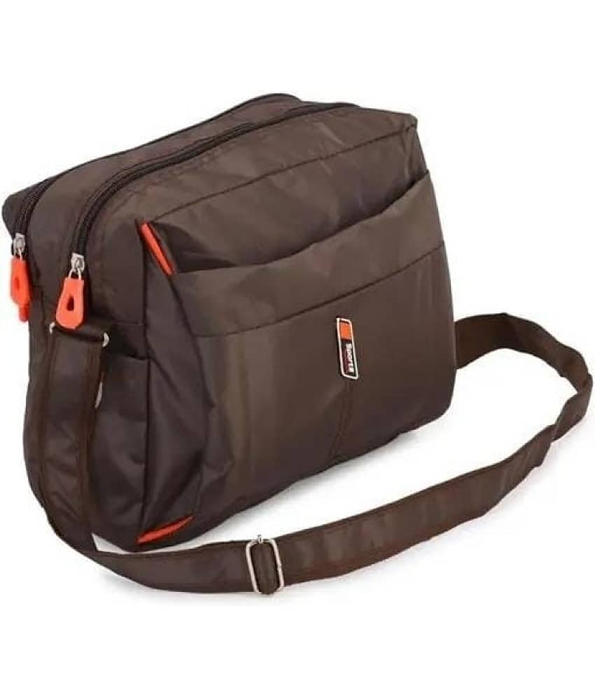Raylan Brown Solid Messenger Bag