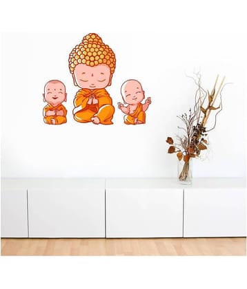 Decor Villa Little Buddha Religious & Inspirational Sticker ( 49 x 58 cms )
