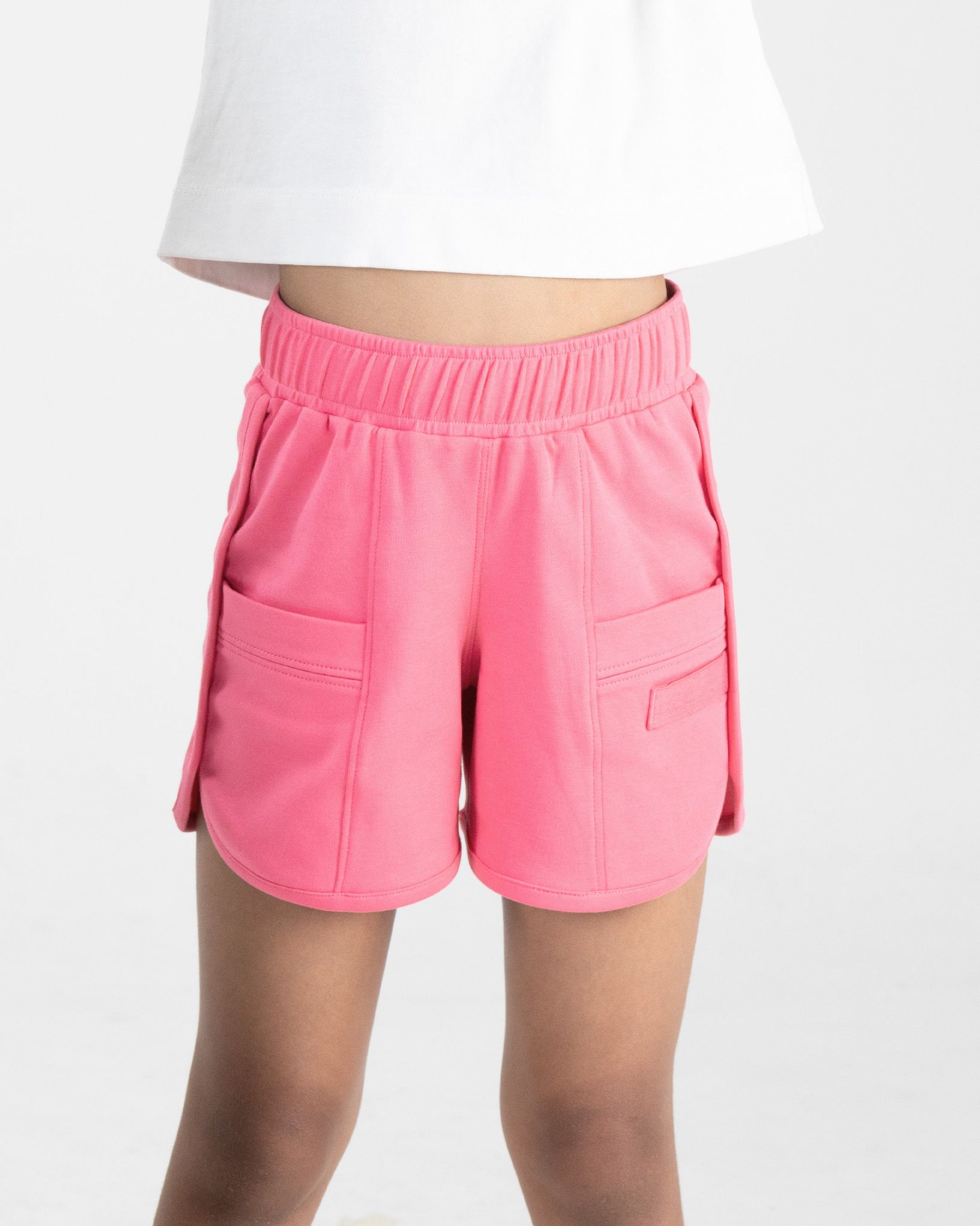 All Day Cotton Shorts-4-5 Y / Peppy Pink