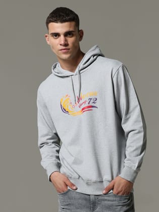 Ash Horizon Drawstring Hoodie-M / Gray