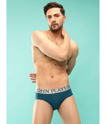John Players Teal Briefs Cotton Blend Men's Briefs ( Pack of 1 )