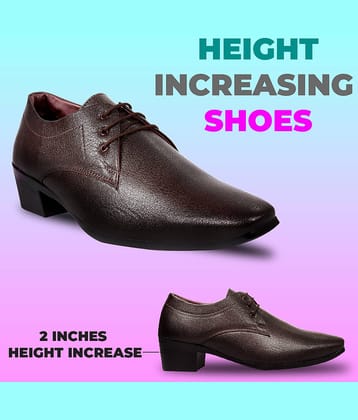 BXXY Brown Men's Derby Formal Shoes