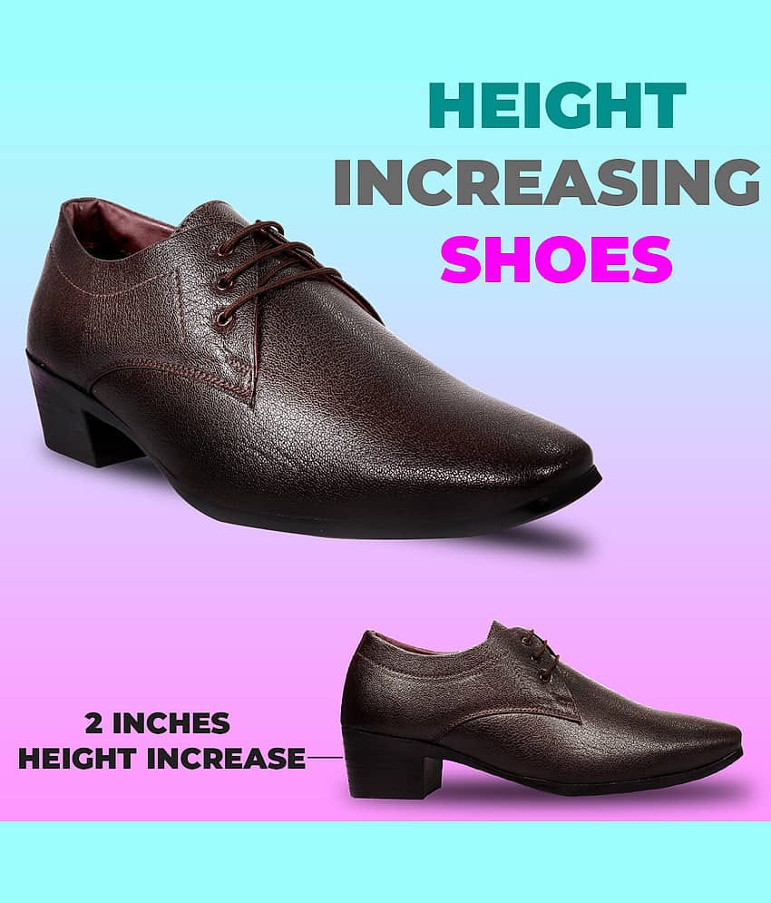 BXXY Brown Men's Derby Formal Shoes