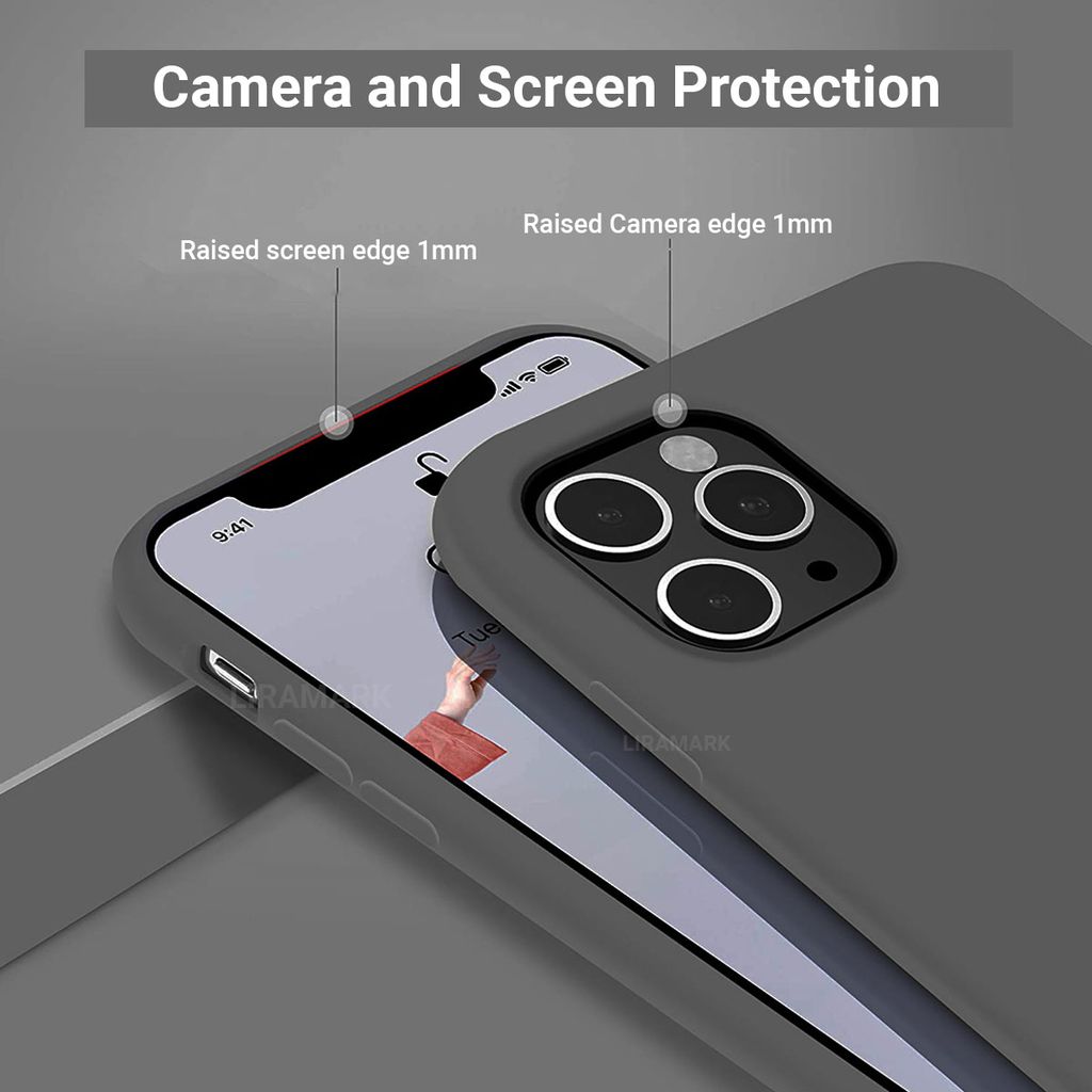 LIRAMARK Liquid Silicone Soft Back Cover Case for Apple iPhone 11 Pro Max