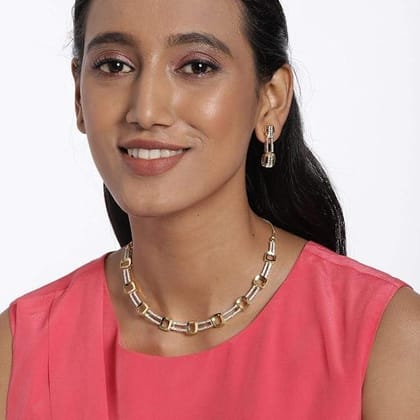 Gold Plated Embellished Jewellery Set